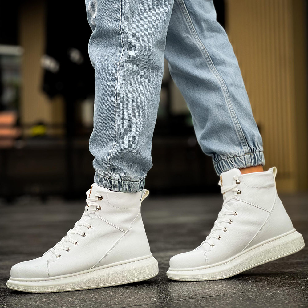 Mens white boots on sale